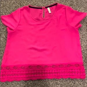 Hot pink flowy top